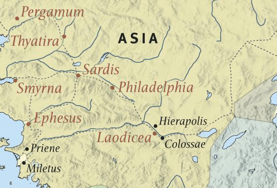 Revelation Cities Map